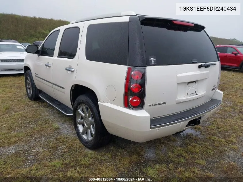 2013 GMC Yukon Denali VIN: 1GKS1EEF6DR240434 Lot: 40512064