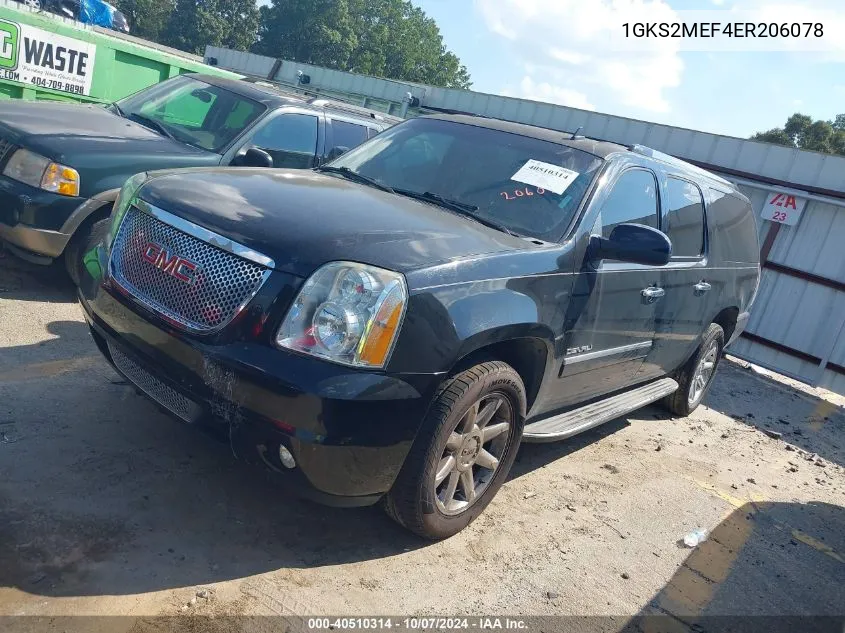 1GKS2MEF4ER206078 2014 GMC Yukon Xl 1500 Denali