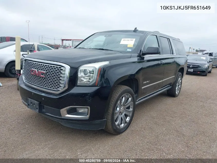 2015 GMC Yukon Xl Denali VIN: 1GKS1JKJ5FR651649 Lot: 40250789