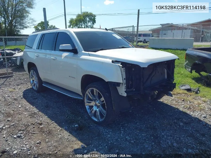 2015 GMC Yukon Slt VIN: 1GKS2BKC3FR114198 Lot: 40451226