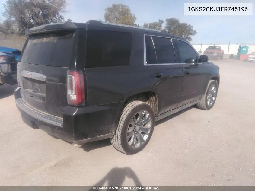 1GKS2CKJ3FR745196 2015 GMC Yukon Denali