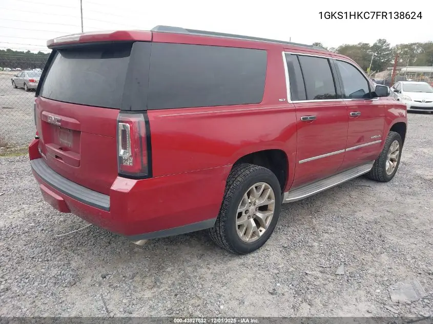 1GKS1HKC7FR138624 2015 GMC Yukon Xl 1500 Slt