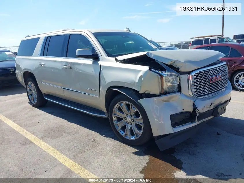 1GKS1HKJ6GR261931 2016 GMC Yukon Xl Denali