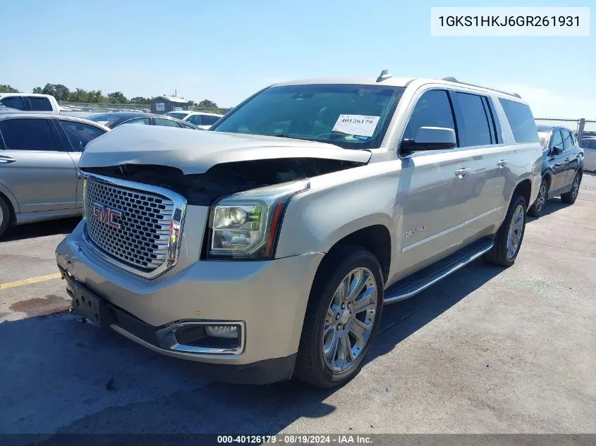 1GKS1HKJ6GR261931 2016 GMC Yukon Xl Denali