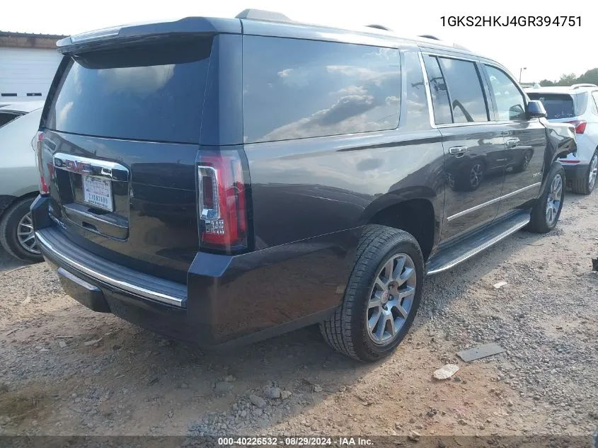 1GKS2HKJ4GR394751 2016 GMC Yukon Xl Denali