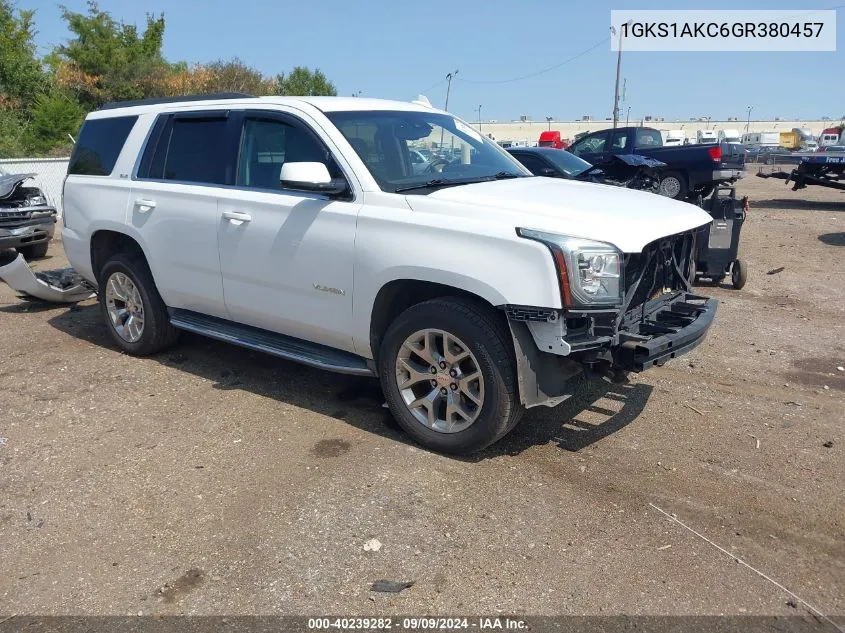 2016 GMC Yukon Sle VIN: 1GKS1AKC6GR380457 Lot: 40239282