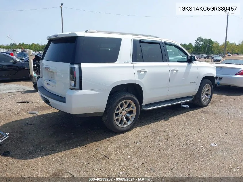 1GKS1AKC6GR380457 2016 GMC Yukon Sle