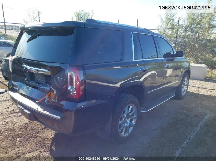 2016 GMC Yukon Denali VIN: 1GKS2CKJ5GR422995 Lot: 40246250