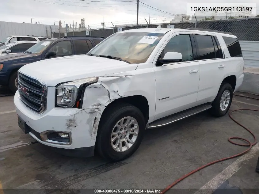 1GKS1AKC5GR143197 2016 GMC Yukon Sle