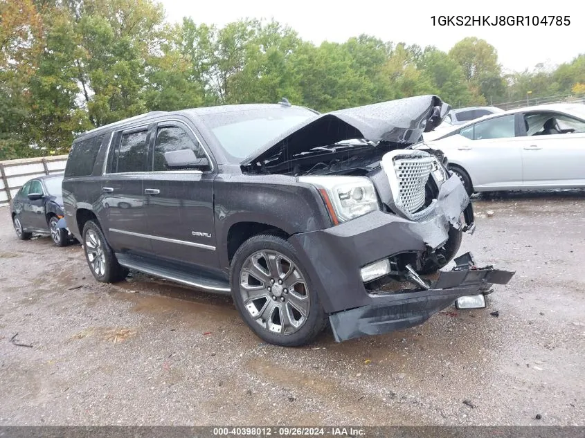 1GKS2HKJ8GR104785 2016 GMC Yukon Xl Denali