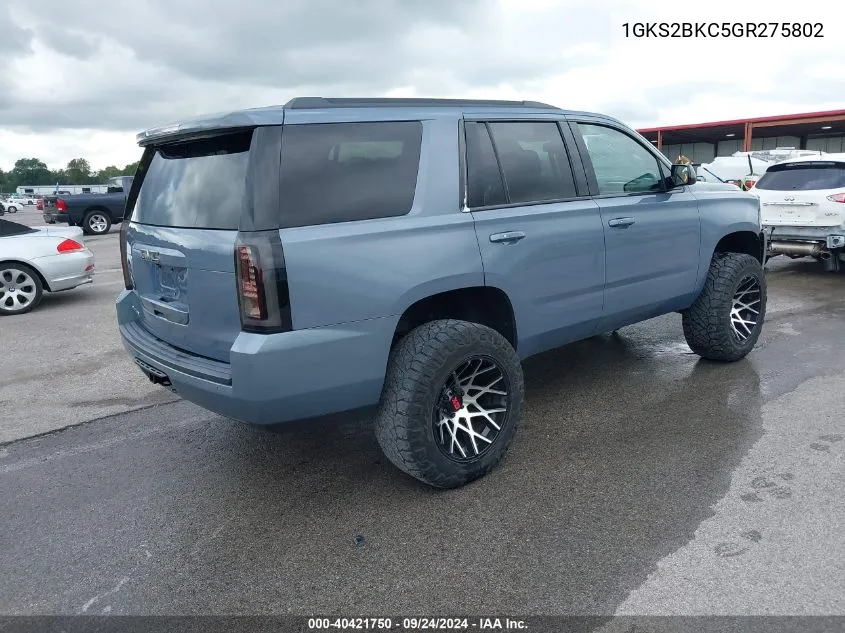 1GKS2BKC5GR275802 2016 GMC Yukon Slt