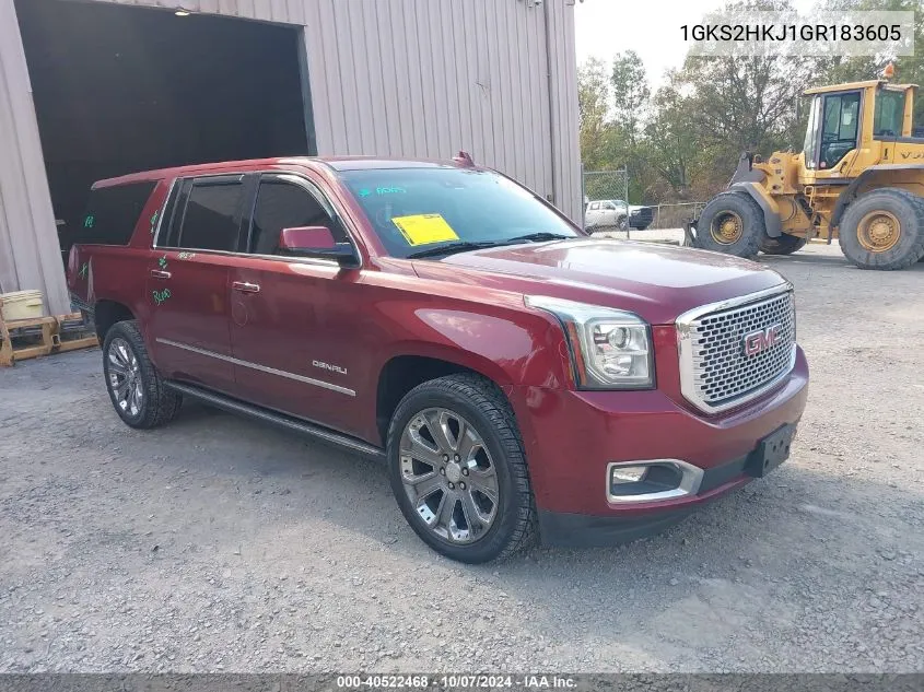 2016 GMC Yukon Xl Denali VIN: 1GKS2HKJ1GR183605 Lot: 40522468