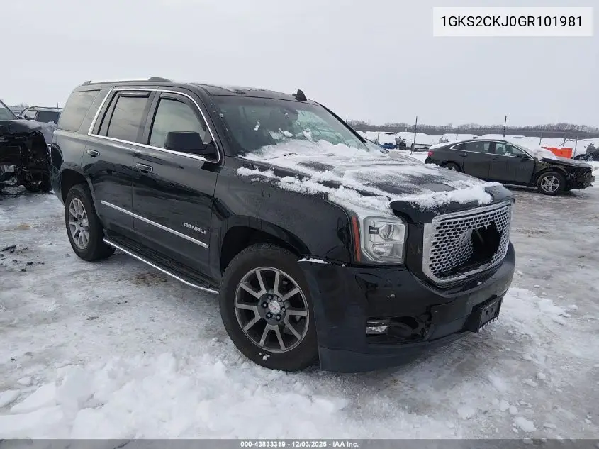 1GKS2CKJ0GR101981 2016 GMC Yukon Denali