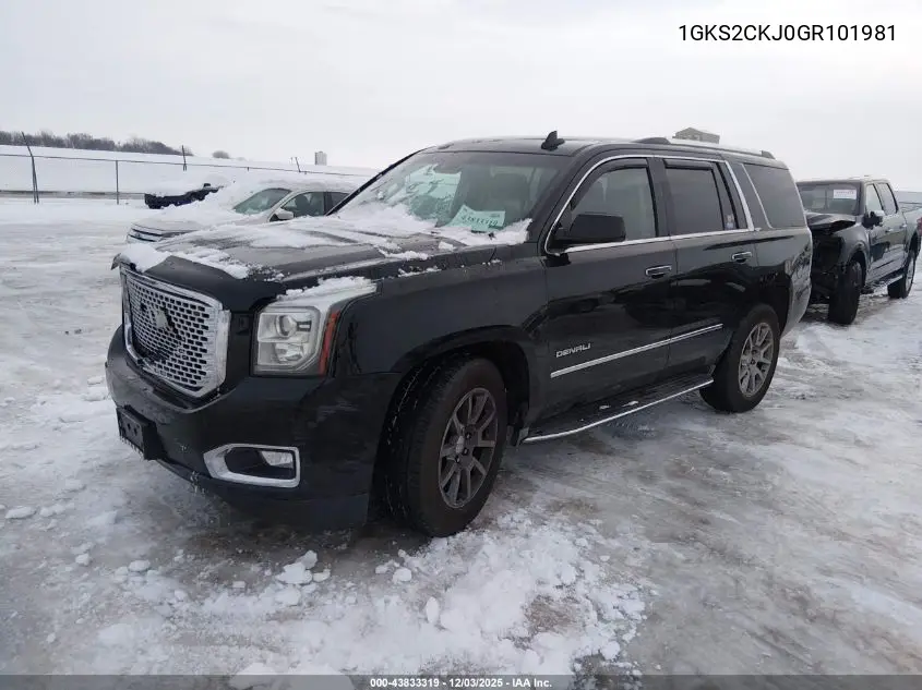 1GKS2CKJ0GR101981 2016 GMC Yukon Denali