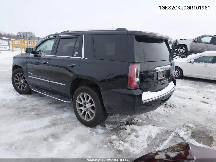 1GKS2CKJ0GR101981 2016 GMC Yukon Denali