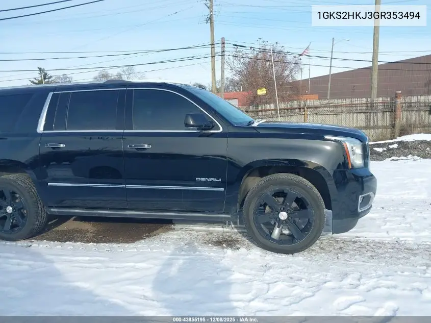 1GKS2HKJ3GR353494 2016 GMC Yukon Xl Denali