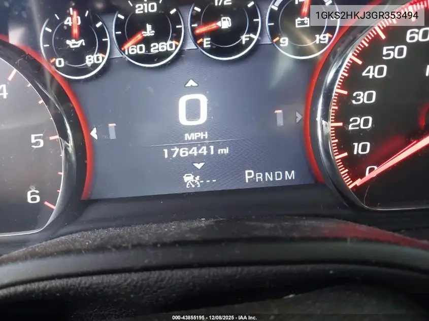 1GKS2HKJ3GR353494 2016 GMC Yukon Xl Denali