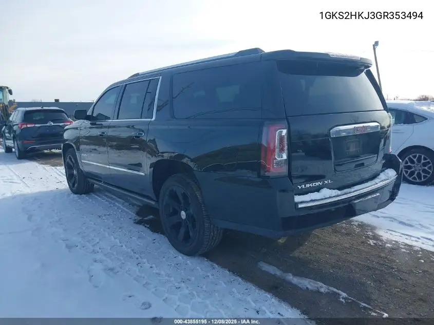 1GKS2HKJ3GR353494 2016 GMC Yukon Xl Denali
