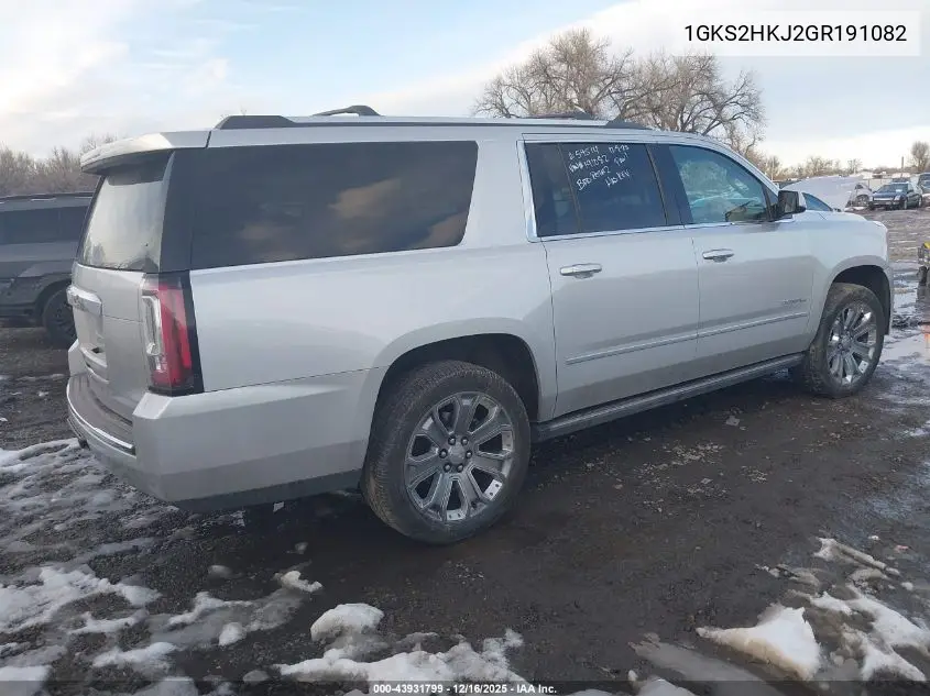 1GKS2HKJ2GR191082 2016 GMC Yukon Xl Denali