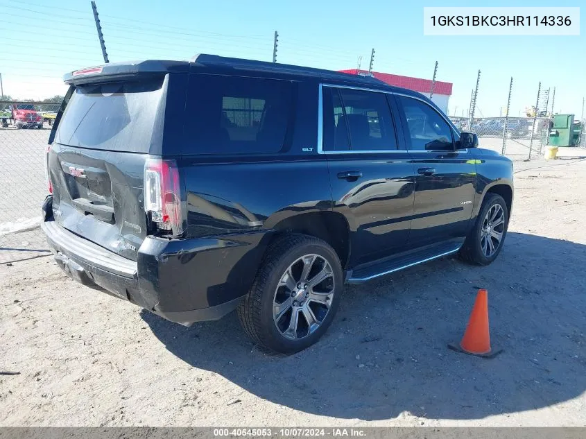 2017 GMC Yukon Slt VIN: 1GKS1BKC3HR114336 Lot: 40545053