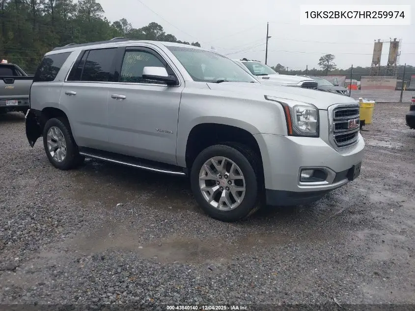 1GKS2BKC7HR259974 2017 GMC Yukon Slt
