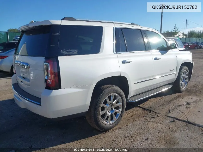 2018 GMC Yukon Denali VIN: 1GKS2CKJ9JR150782 Lot: 40421944