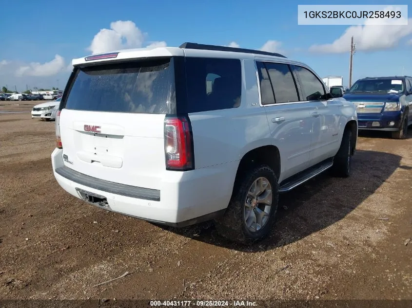 1GKS2BKC0JR258493 2018 GMC Yukon Slt