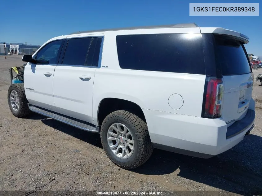 1GKS1FEC0KR389348 2019 GMC Yukon Xl Sle