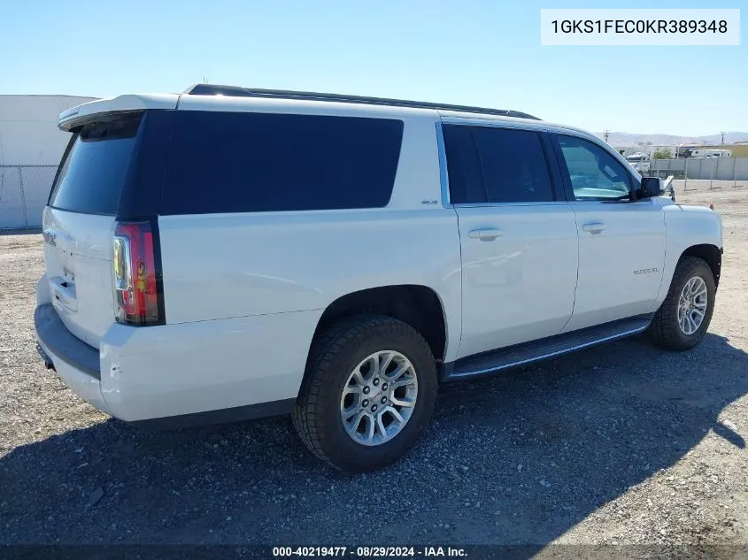 1GKS1FEC0KR389348 2019 GMC Yukon Xl Sle