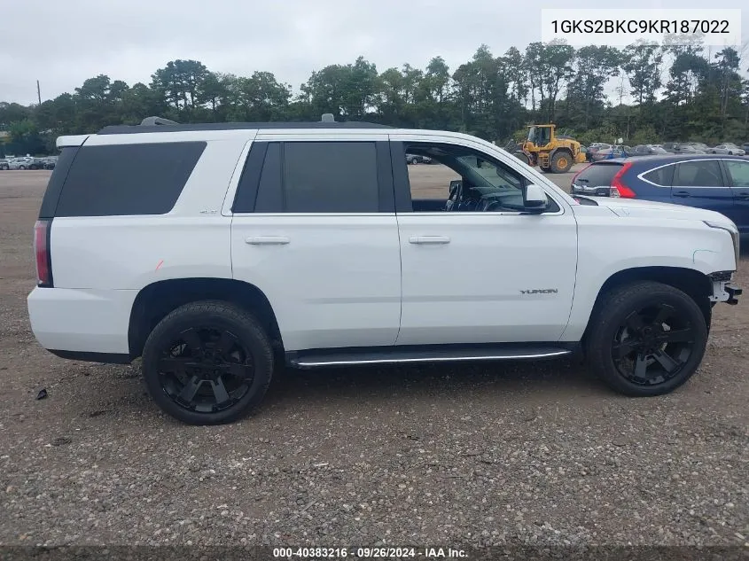 1GKS2BKC9KR187022 2019 GMC Yukon Slt