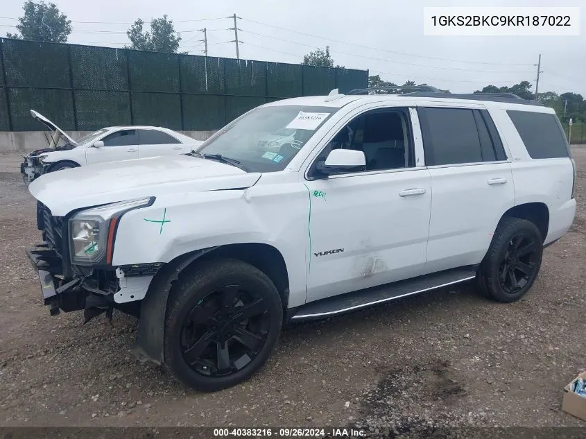 2019 GMC Yukon Slt VIN: 1GKS2BKC9KR187022 Lot: 40383216