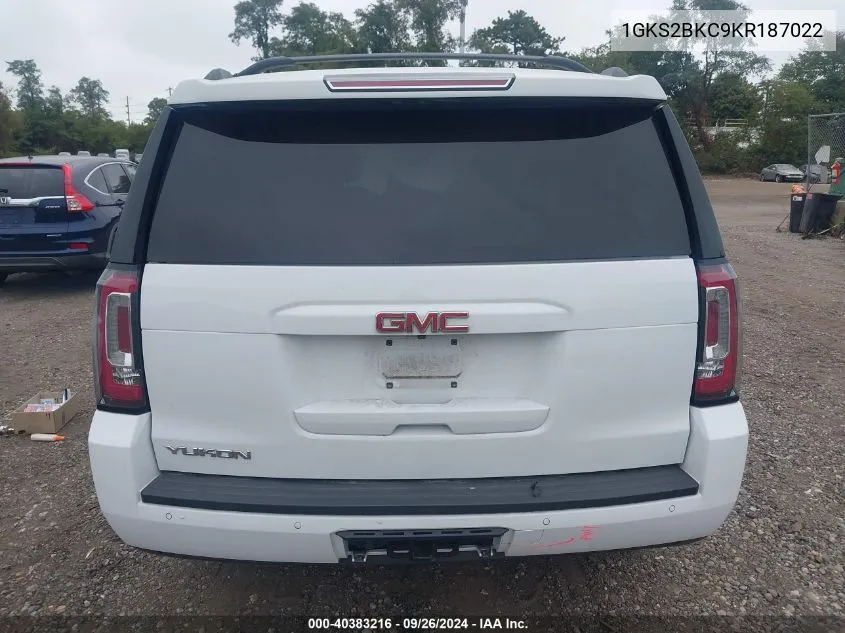 1GKS2BKC9KR187022 2019 GMC Yukon Slt