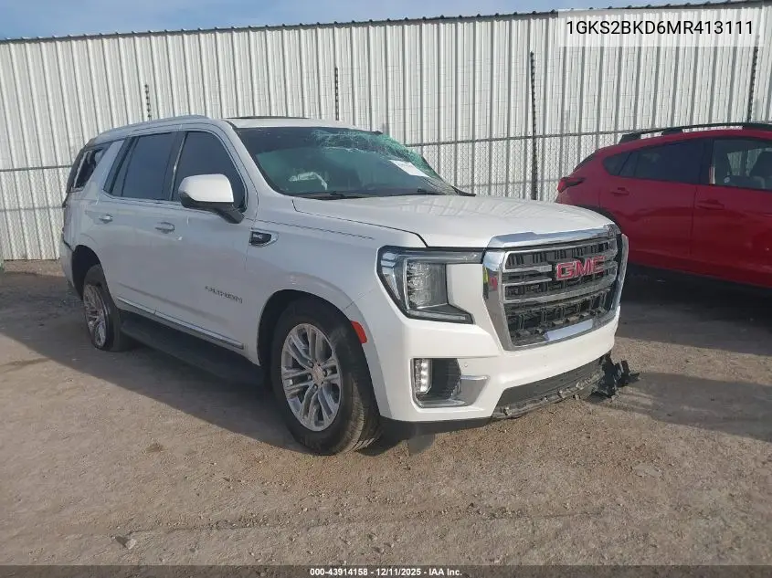 1GKS2BKD6MR413111 2021 GMC Yukon 4Wd Slt