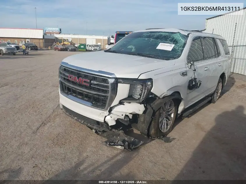 1GKS2BKD6MR413111 2021 GMC Yukon 4Wd Slt