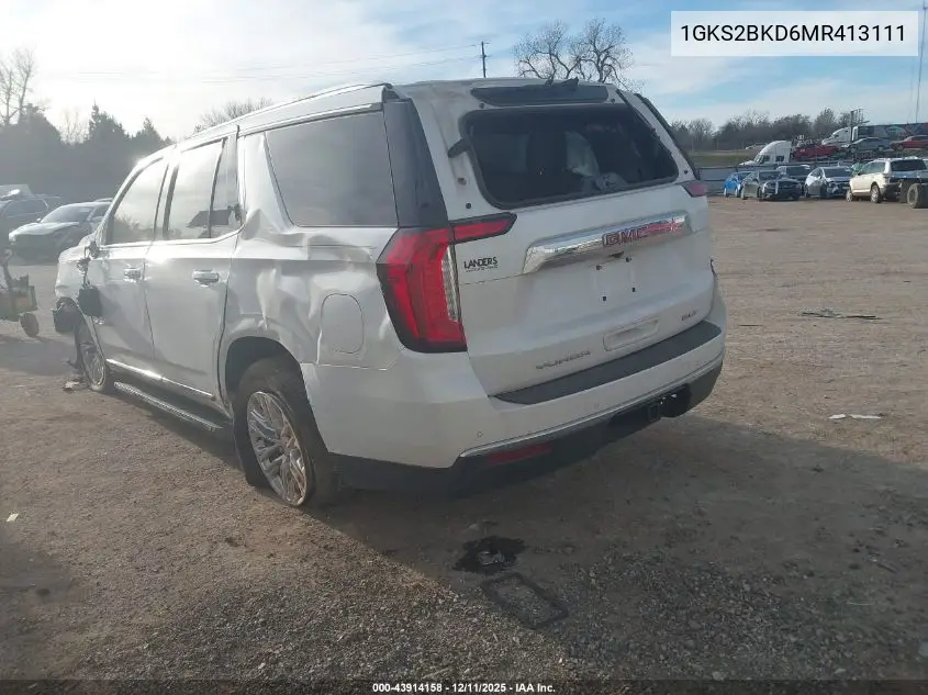 1GKS2BKD6MR413111 2021 GMC Yukon 4Wd Slt