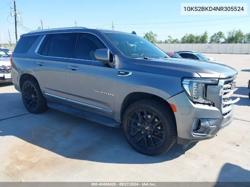 2022 GMC Yukon 4Wd Slt VIN: 1GKS2BKD4NR305524 Lot: 40450425