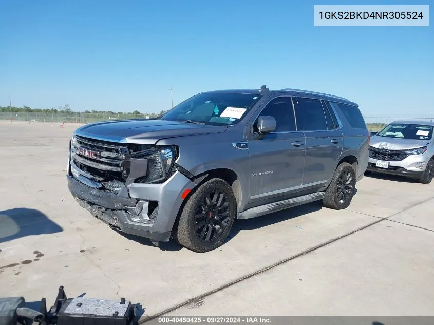 1GKS2BKD4NR305524 2022 GMC Yukon 4Wd Slt