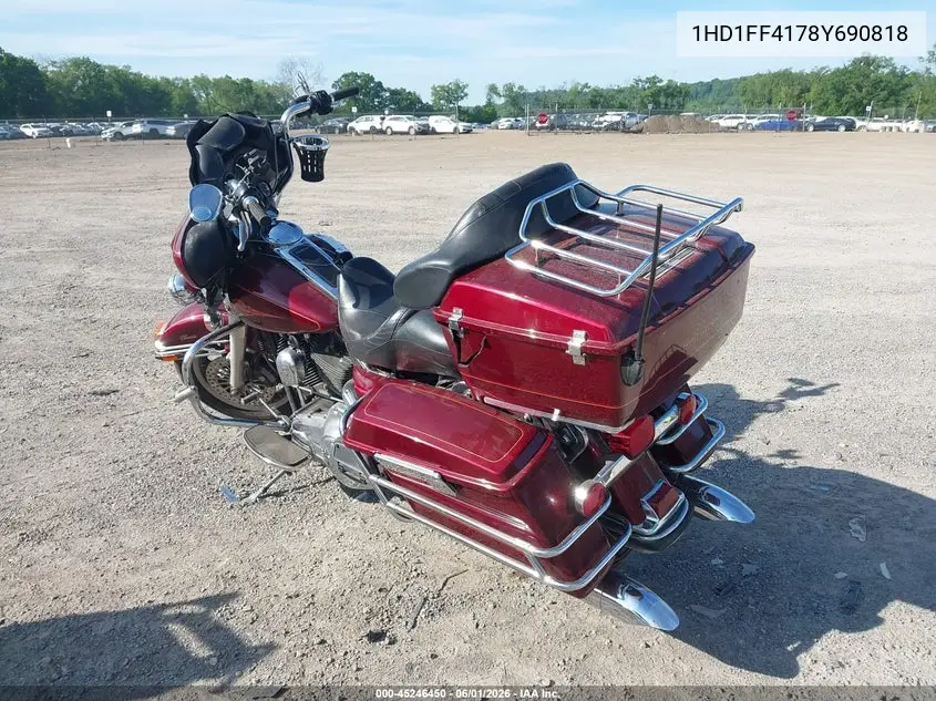 2008 Harley-Davidson Flht Classic VIN: 1HD1FF4178Y690818 Lot: 45246450