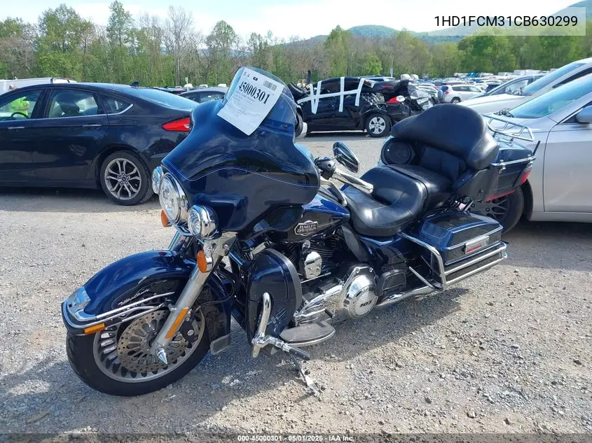 2012 Harley-Davidson Flhtcu Ultra Classic Electra Gld VIN: 1HD1FCM31CB630299 Lot: 45000301