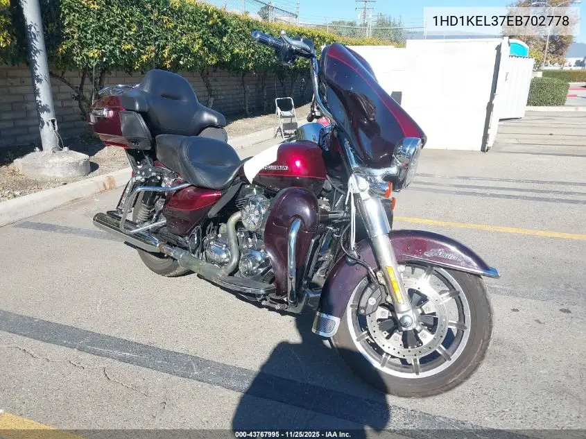 1HD1KEL37EB702778 2014 Harley-Davidson Flhtk Electra Glide Ultra Ltd