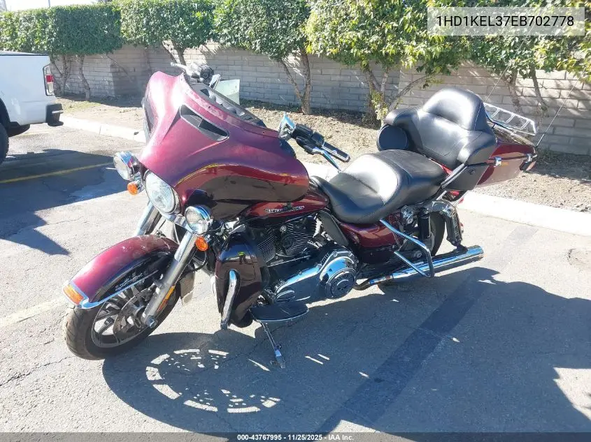 1HD1KEL37EB702778 2014 Harley-Davidson Flhtk Electra Glide Ultra Ltd
