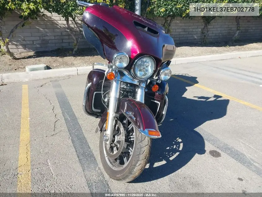 1HD1KEL37EB702778 2014 Harley-Davidson Flhtk Electra Glide Ultra Ltd