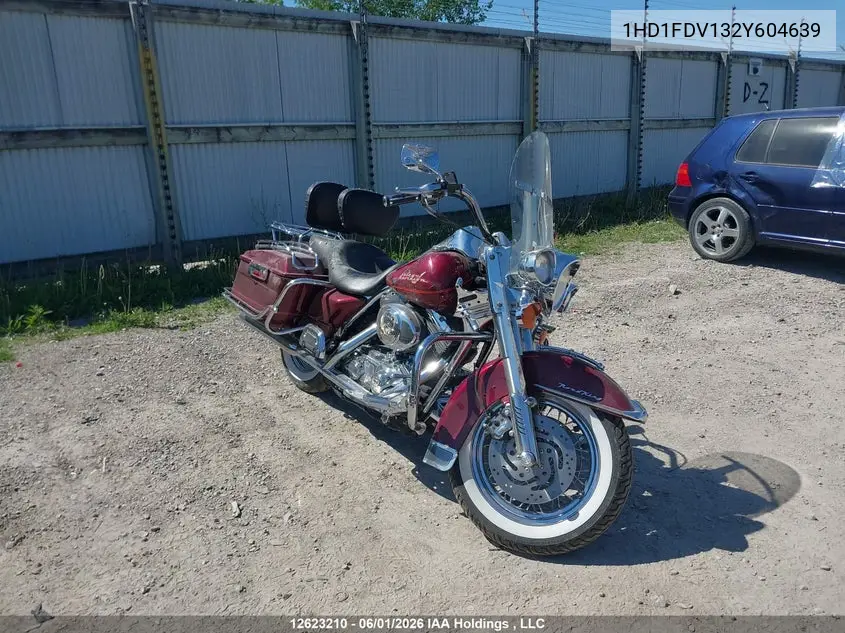 2002 Harley-Davidson Flhr VIN: 1HD1FDV132Y604639 Lot: 12623210x