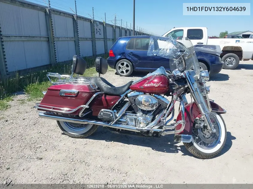 2002 Harley-Davidson Flhr VIN: 1HD1FDV132Y604639 Lot: 12623210x
