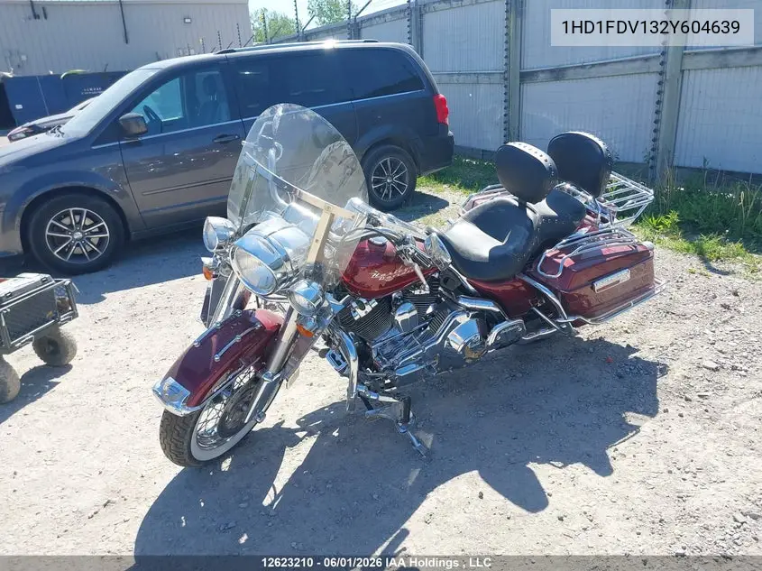 2002 Harley-Davidson Flhr VIN: 1HD1FDV132Y604639 Lot: 12623210x