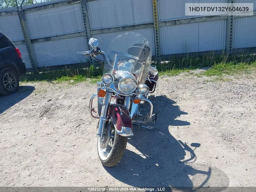 2002 Harley-Davidson Flhr VIN: 1HD1FDV132Y604639 Lot: 12623210x