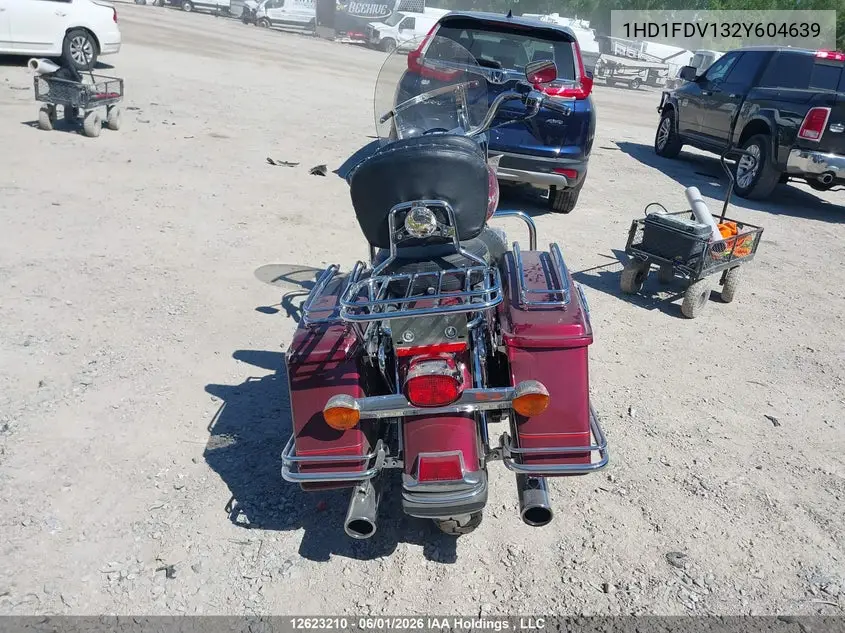 2002 Harley-Davidson Flhr VIN: 1HD1FDV132Y604639 Lot: 12623210x