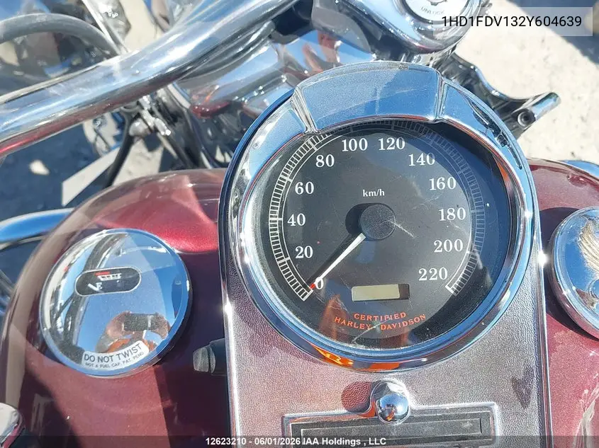 2002 Harley-Davidson Flhr VIN: 1HD1FDV132Y604639 Lot: 12623210x