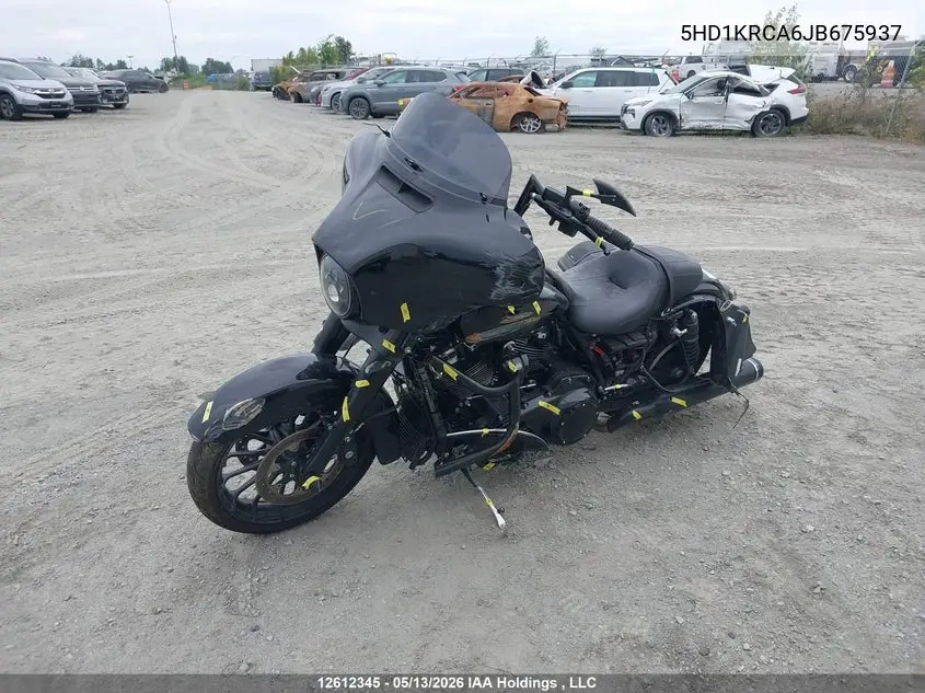 2018 Harley-Davidson Flhxs Street Glide Special VIN: 5HD1KRCA6JB675937 Lot: 12612345