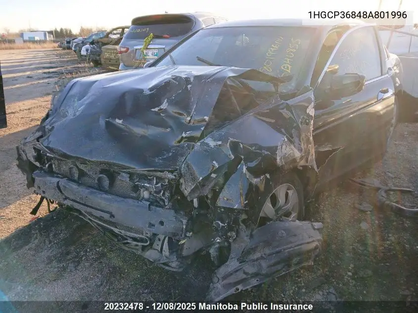 1HGCP36848A801996 2008 Honda Accord Ex-L V6